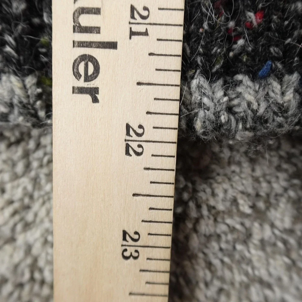 VTG‎ St Johns Bay Sweater Mens L Gray Donegal Speckled Fair Isle V Neck Pullover